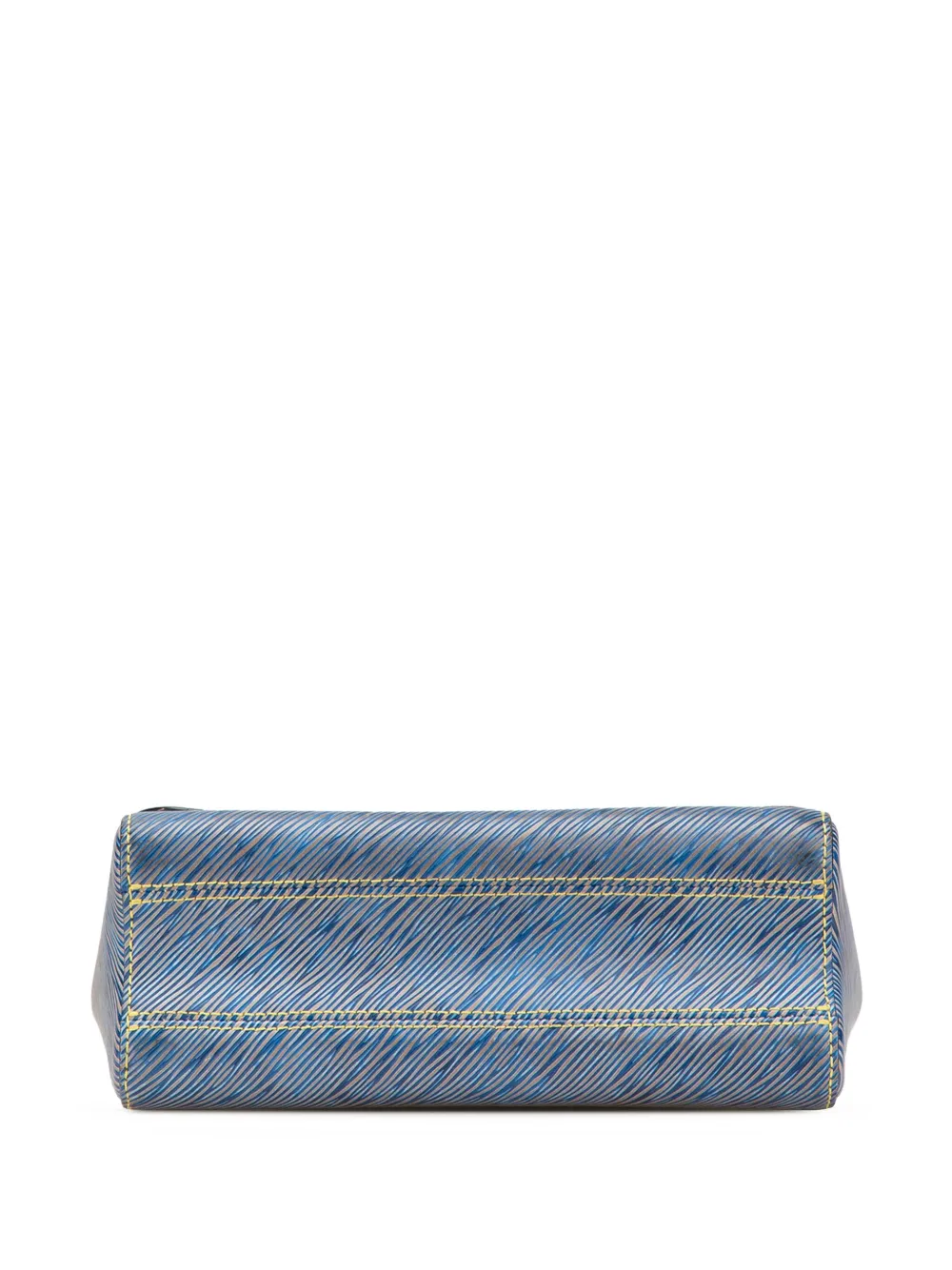 Pre-owned Louis Vuitton 2018 Epi Denim Twist Mm Crossbody Bag In Blue