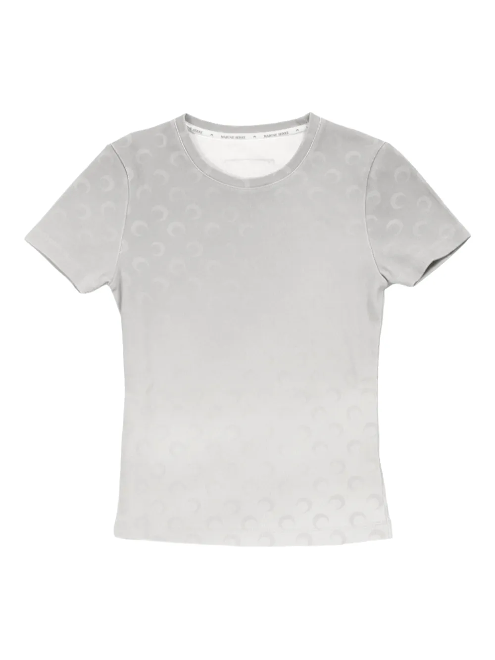 Marine Serre crescent moon-motif t-shirt Grijs