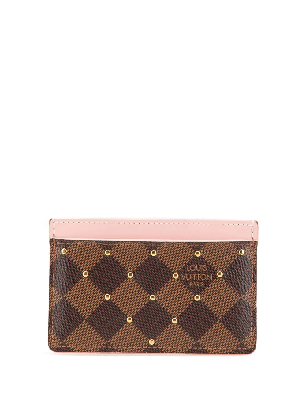 Louis Vuitton Pre-Owned 2019 Damier Ebene Studded card holder | Brown | Image 1
