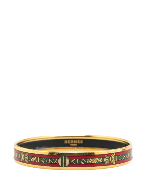 Hermès Pre-Owned 20th Century Narrow Cloisonne Enamel Bangle 62 costume bracelet