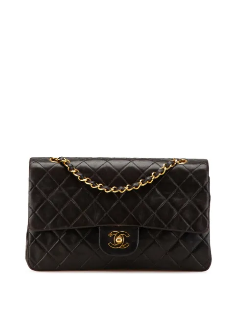 CHANEL Pre-Owned bolsa de hombro Classic mediana en piel de cordero con doble solapa 1994-1996