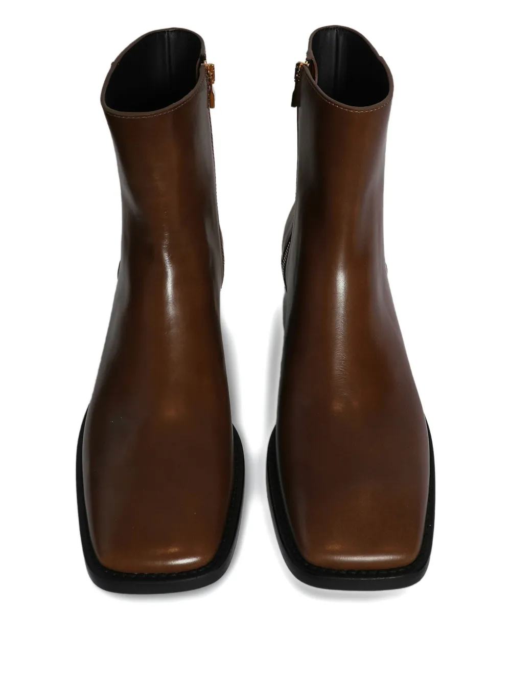 AMIRI Leren enkellaarzen met hieldetail Bruin