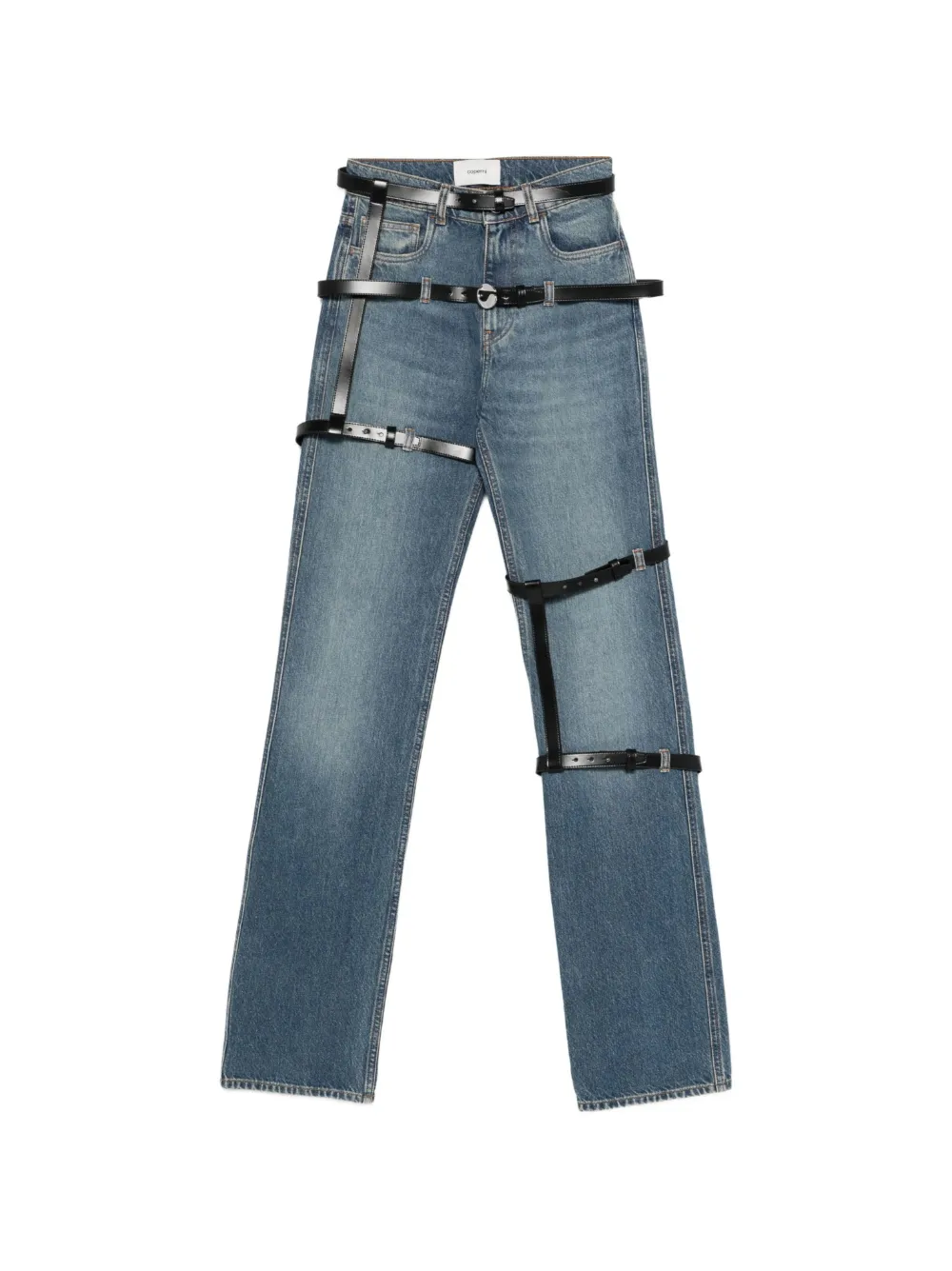Coperni multi-belt five-pocket jeans