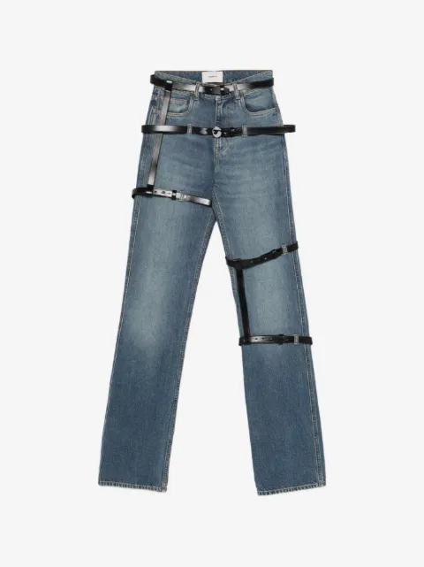 Coperni multi-belt five-pocket jeans