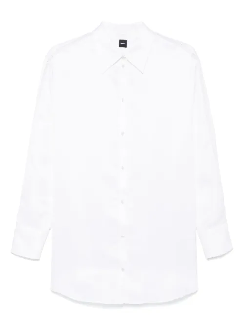 Chemise à empiècements en dentelle - BOSS - Modalova