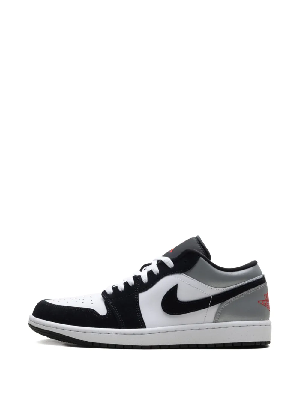 Jordan 1 Low SE "White Fire Red Black Matte Silver" sneakers