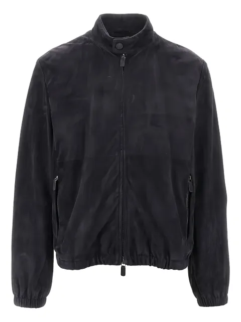 Emporio Armani chamarra de gamuza