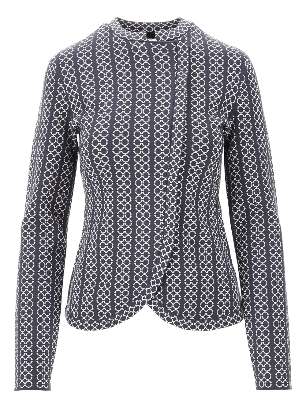 Emporio Armani geometric-pattern jacket | Grey | Image 1