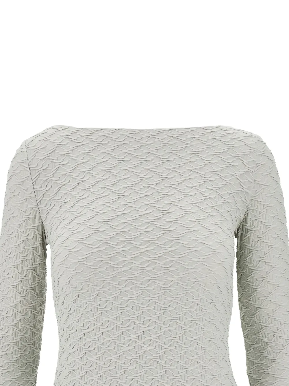 Emporio Armani Getextureerd T-shirt Grijs