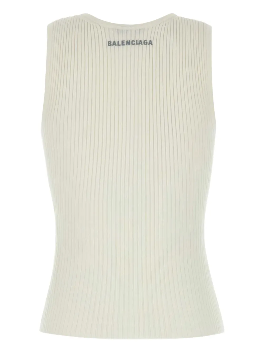 Balenciaga Geribbelde tanktop Wit
