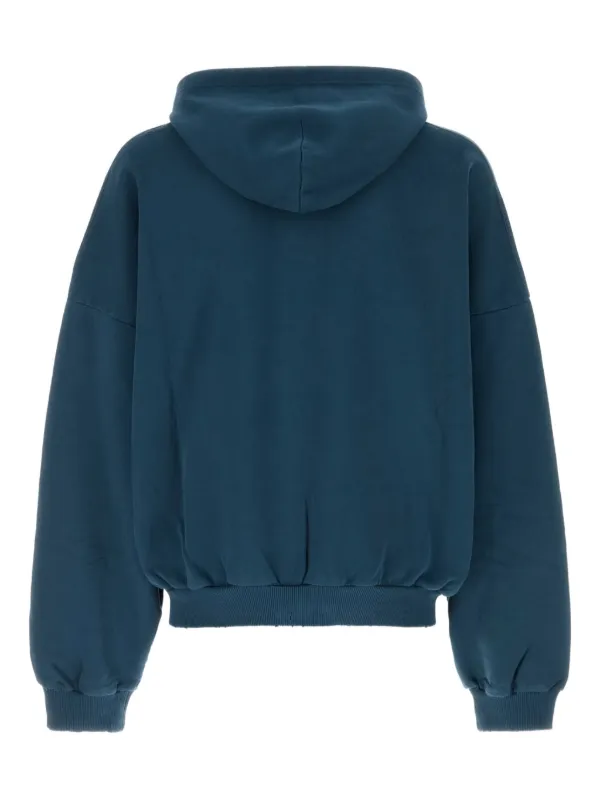 スウェット・トレーナー Balenciaga Blue Cotton Oversize Sweatshirt Balenciaga Blue Cotton Knit Logo Printed Oversized Hoodie S