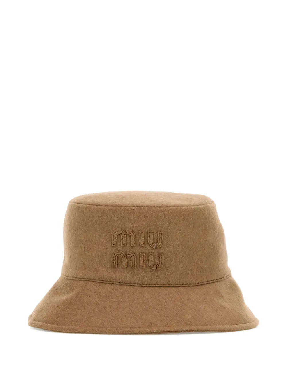Miu Vissershoed met logo-applicatie Bruin