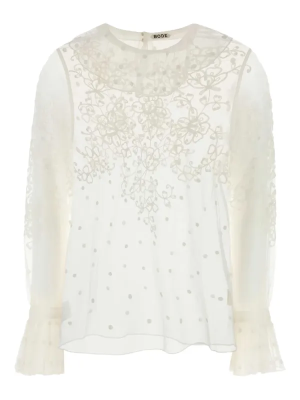 Bode Middlemist Blouse in White
