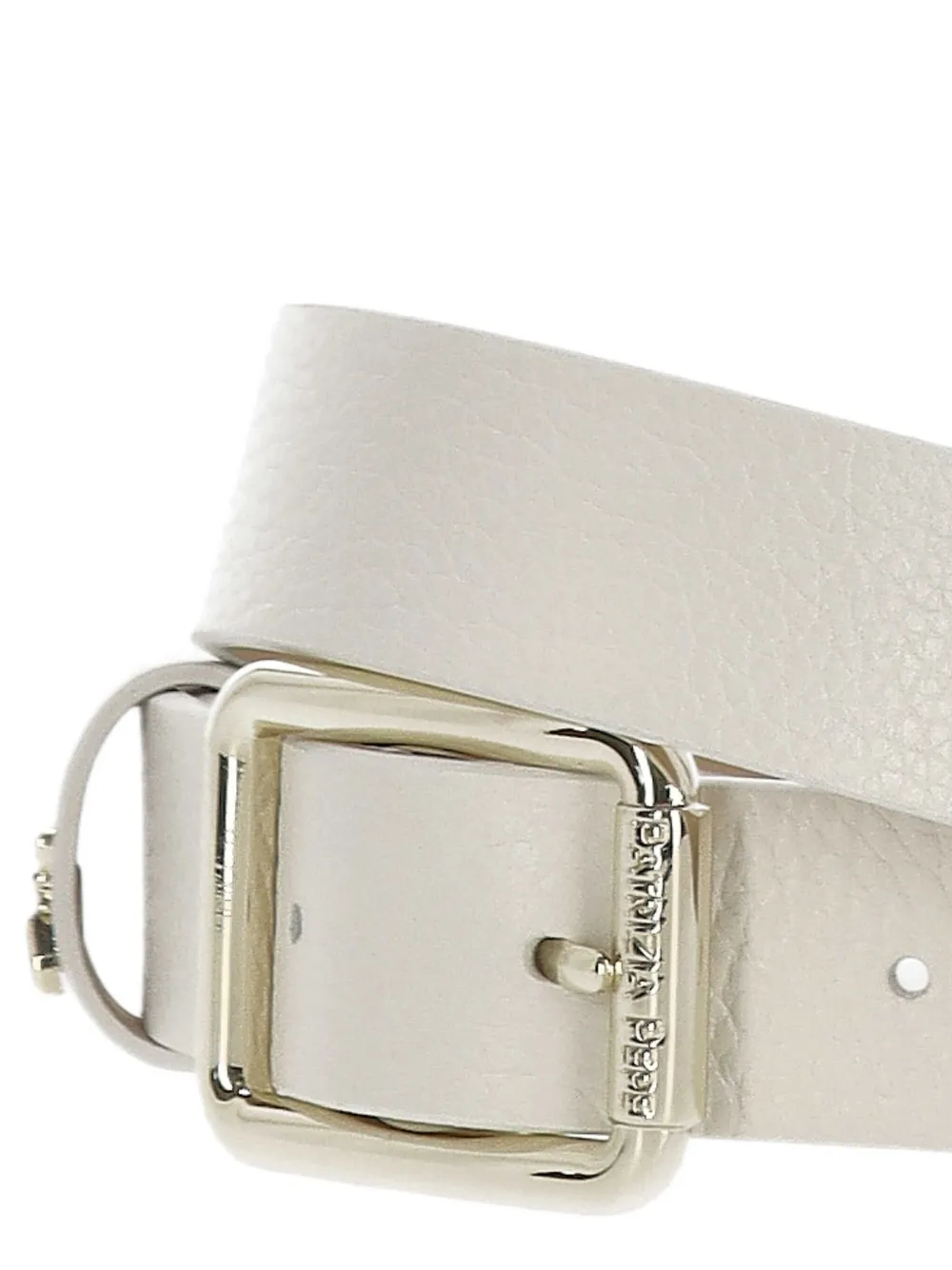 Patrizia Pepe Square-buckle Leather Belt In Neutral