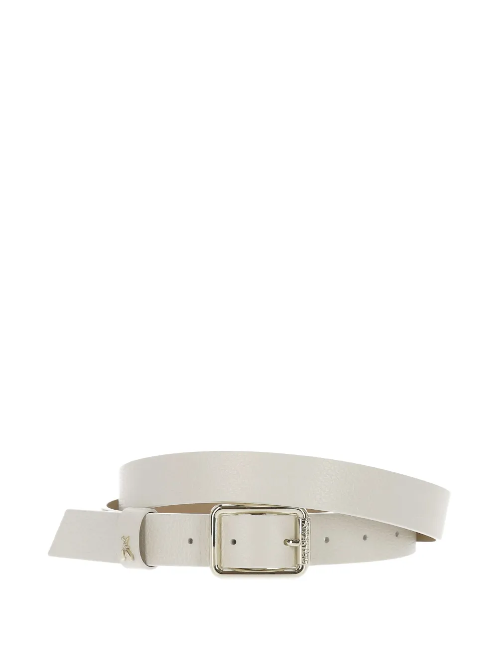 Patrizia Pepe Square-buckle Leather Belt In Neutral