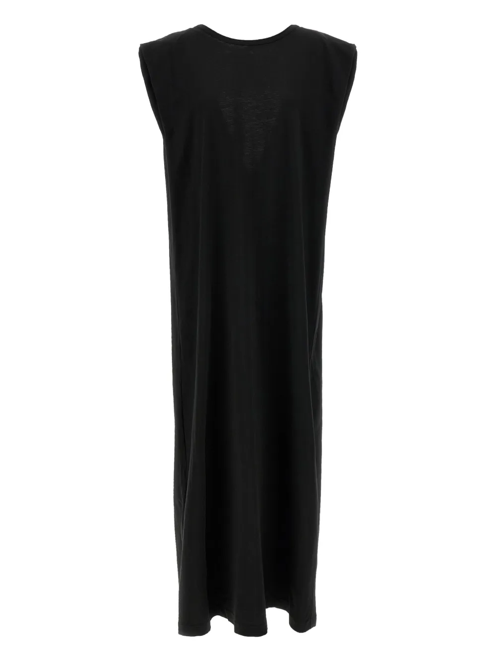 sleeveless draped dress