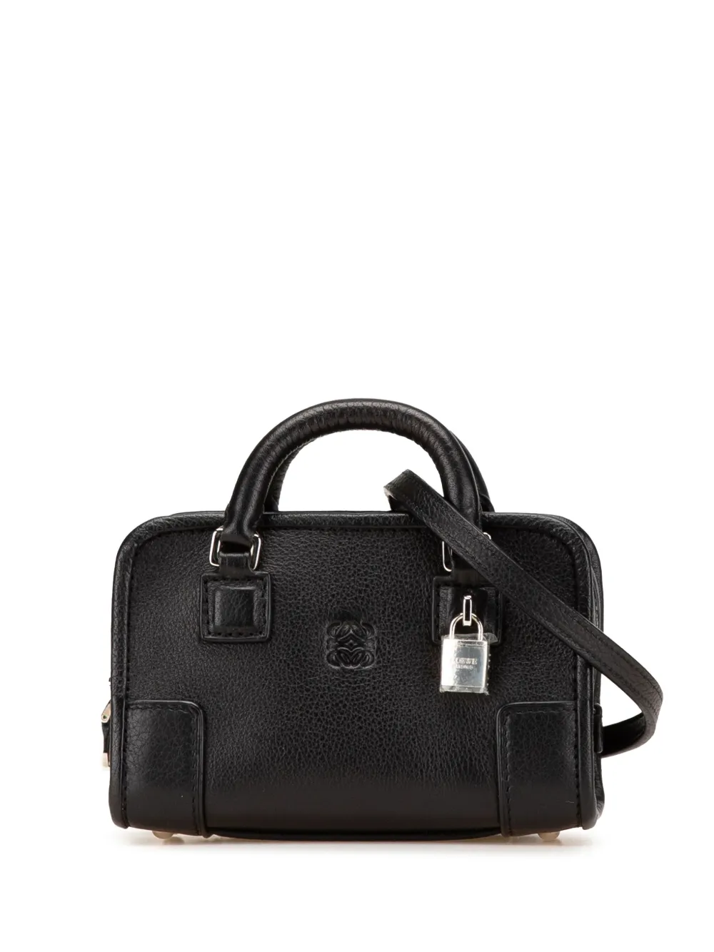 Loewe Pre-Owned 2010-2024 Micro Leather Amazona satchel - ブラック Loewe Pre-Owned 2010-2024 Micro Leather Amazona satchel - ブラック