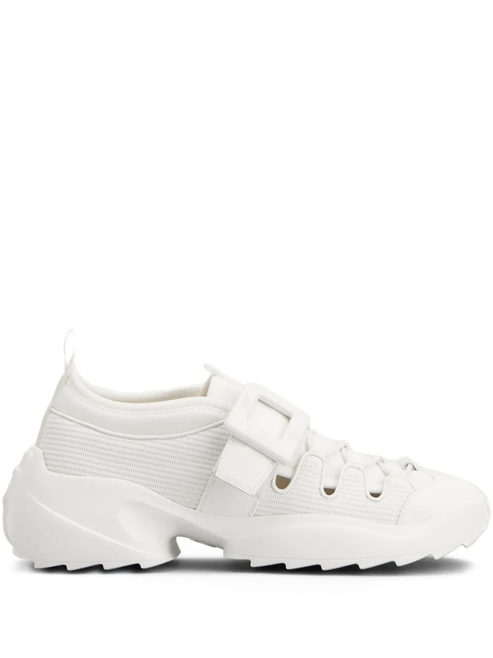 Roger Vivier Viv' on the Run buckle-strap sneakers | White | Image 1