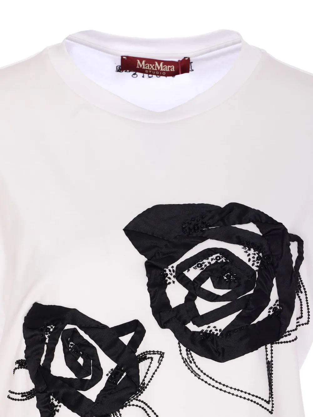 Max Mara T-shirt met bloemenprint Wit