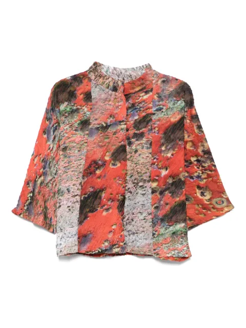 YAVI camisa con estampado abstracto
