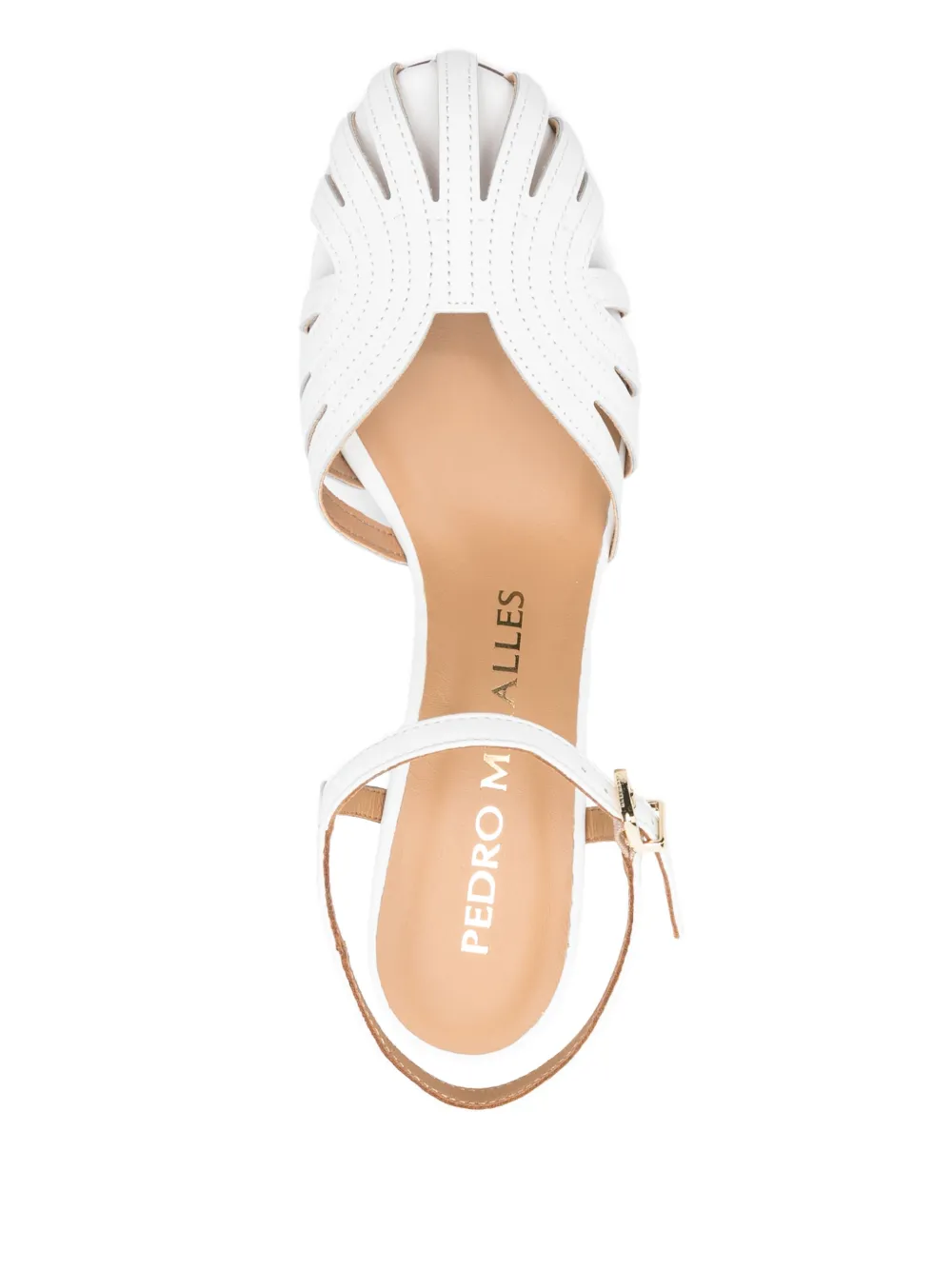 Pedro Miralles 80mm leather sandals White