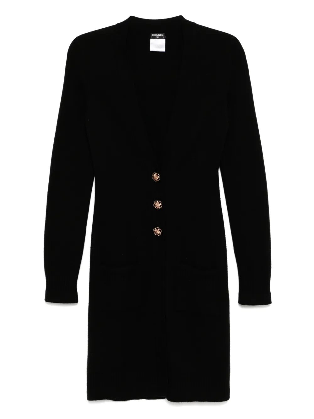 CHANEL Pre-Owned abrigo tejido 2007 | negro | Image 1