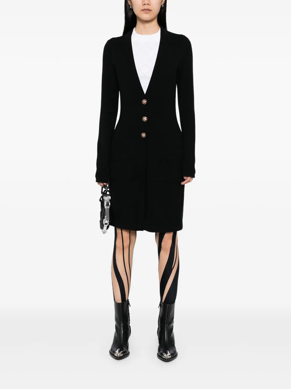 CHANEL Pre-Owned 2007 gebreide jas - Zwart