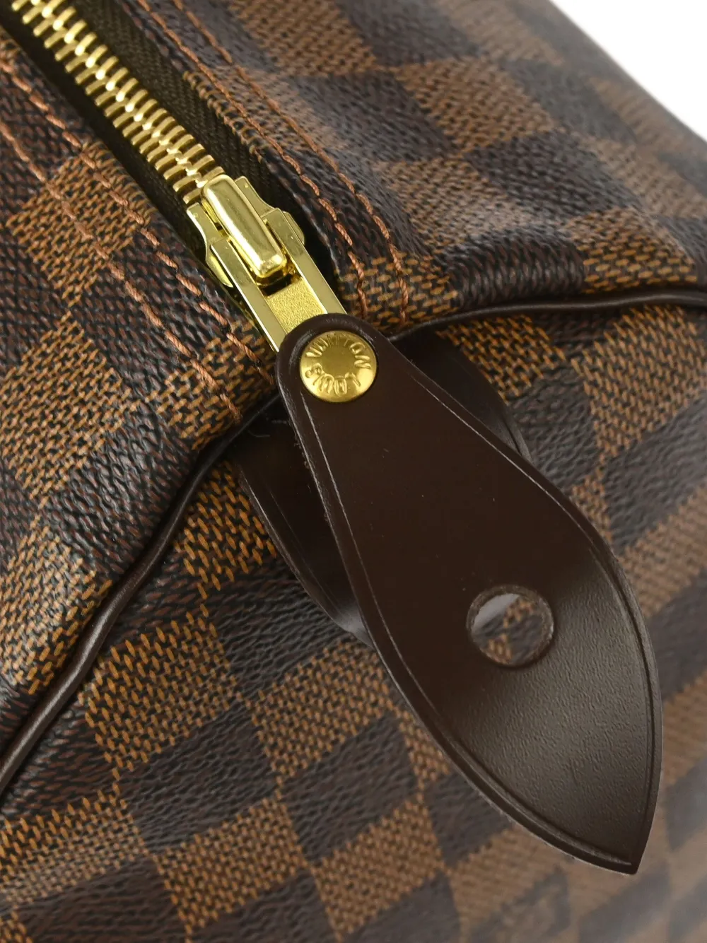 Pre-owned Louis Vuitton 2009 Damier Speedy 30 Travel Bag In Neutral