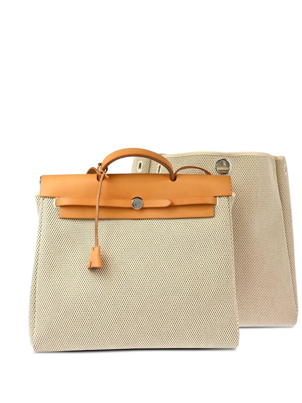 Hermès Pre-Owned 2003 トワル GM エールバッグ MM 2wayバッグ - ニュートラル Hermès Pre-Owned 2003 トワル GM エールバッグ MM 2wayバッグ - ニュートラル