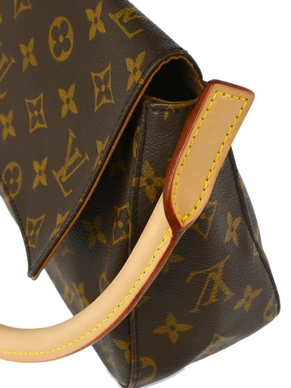 Pre-owned Louis Vuitton 2002 Mini Looping Handbag In Brown