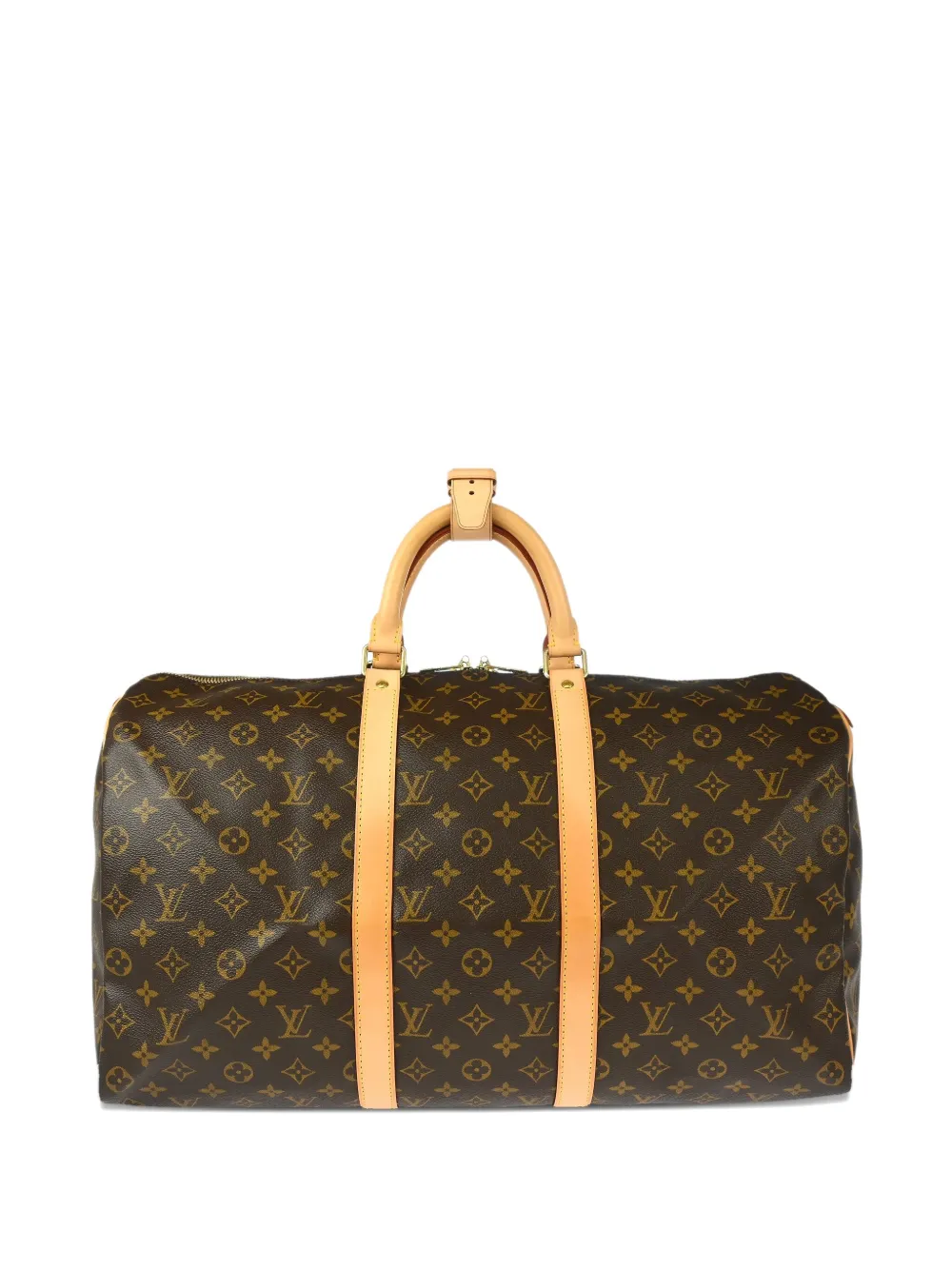 Louis Vuitton Pre-Owned 2003 モノグラム キーポル 50 ダッフル ボストンバッグ - ブラウン Louis Vuitton Pre-Owned 2003 モノグラム キーポル 50 ダッフル ボストンバッグ - ブラウン