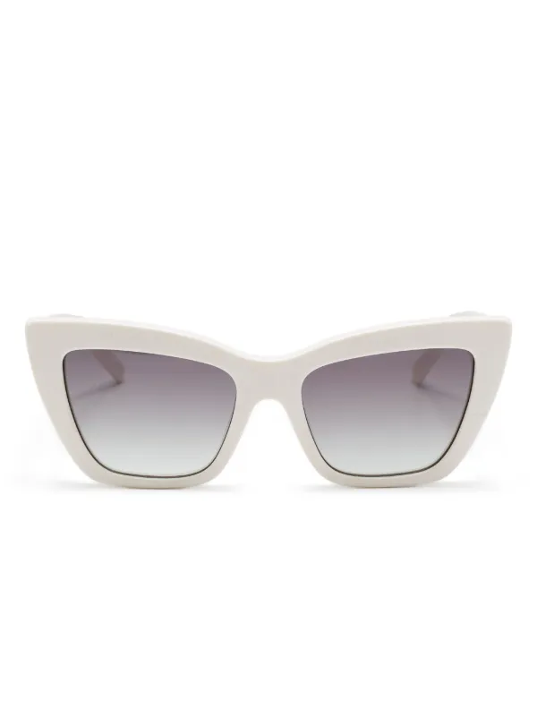 Karl Lagerfeld White Cat-Eye Sunglasses Karl Lagerfeld KL6163S 105 Cat Eye Shiny White Sunglasses  main image 4