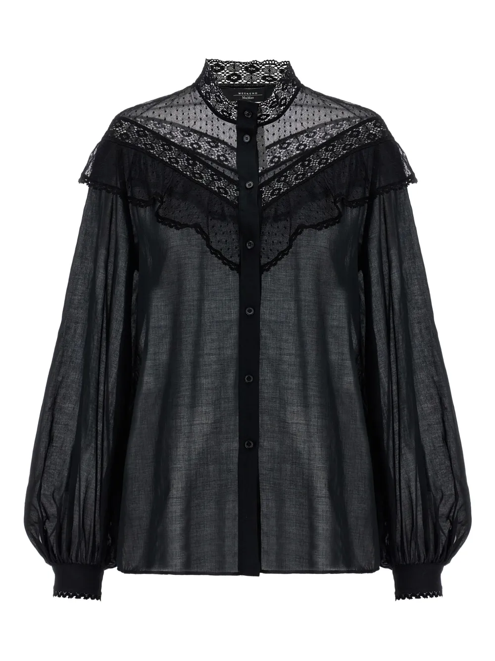 Max Mara Astice レーストリム ブラウス - ブラック Max Mara Astice レーストリム ブラウス - ブラック