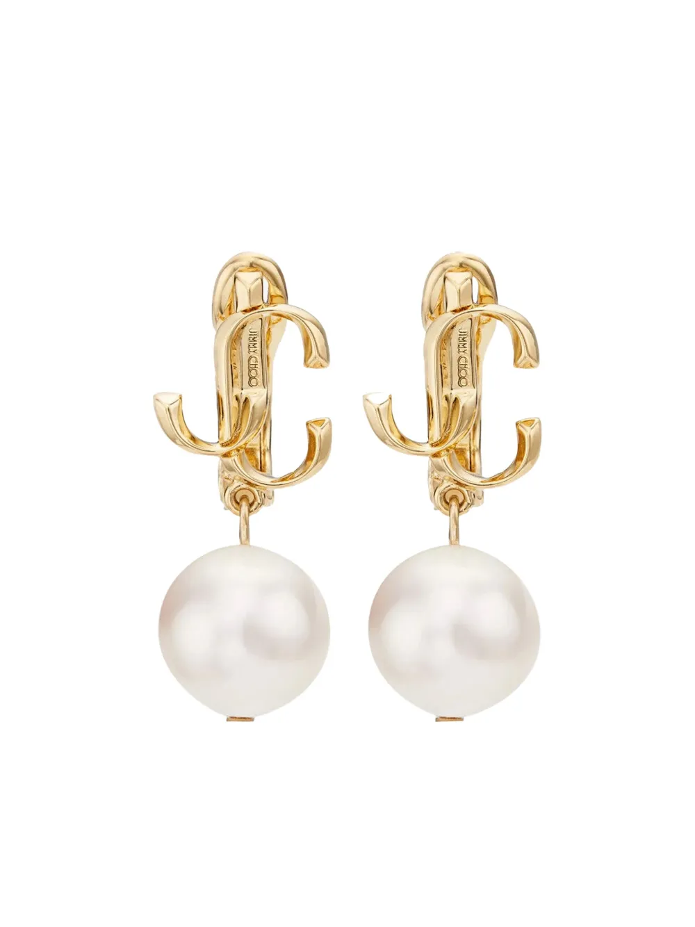 Jimmy Choo Jc Pearl Earrings In Gold