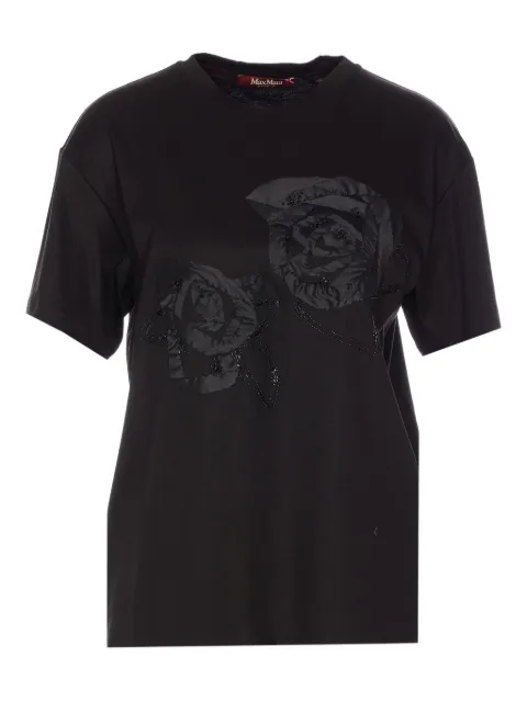 Max Mara floral-appliqué t-shirt