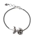 Alexander McQueen flower-detailing bracelet - Silver