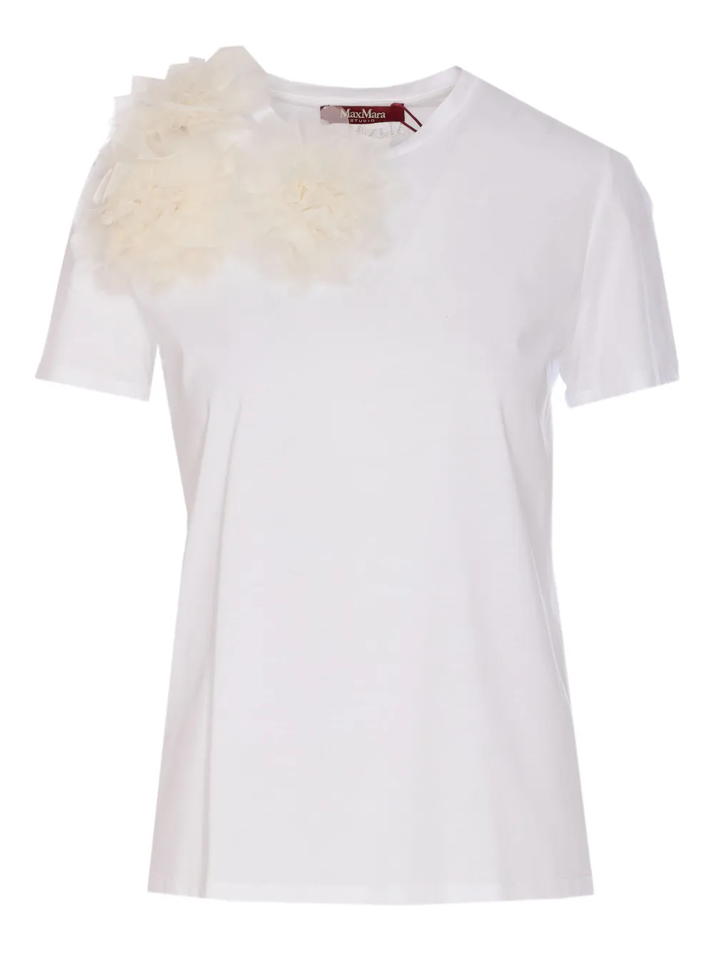 Max Mara floral-appliqué t-shirt | White | Image 1