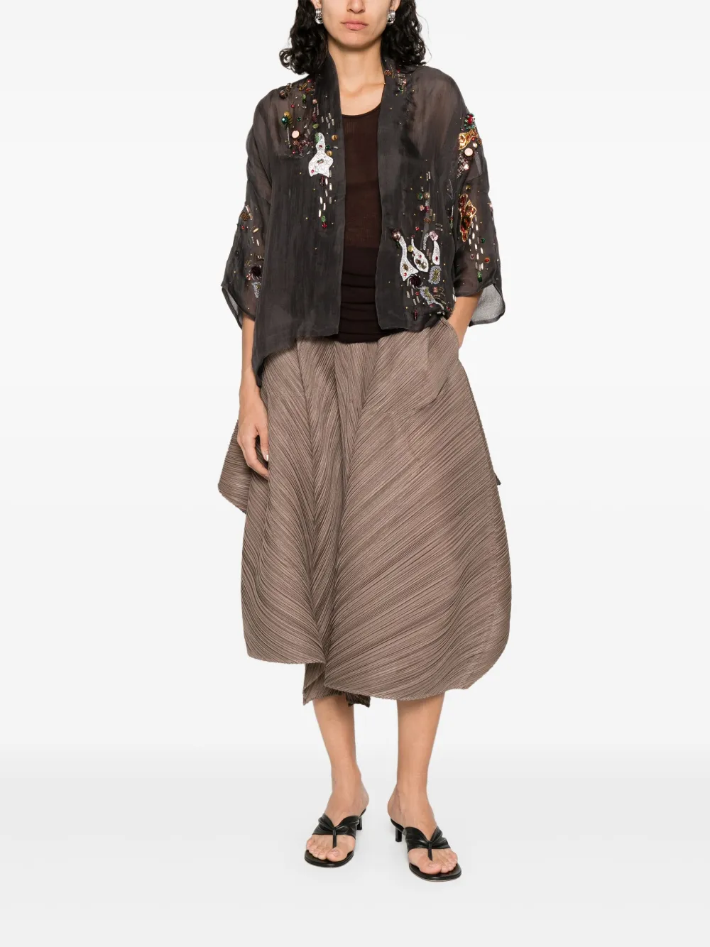 YAVI crystal-embellished jacket | Oversized Jackets | Image 2