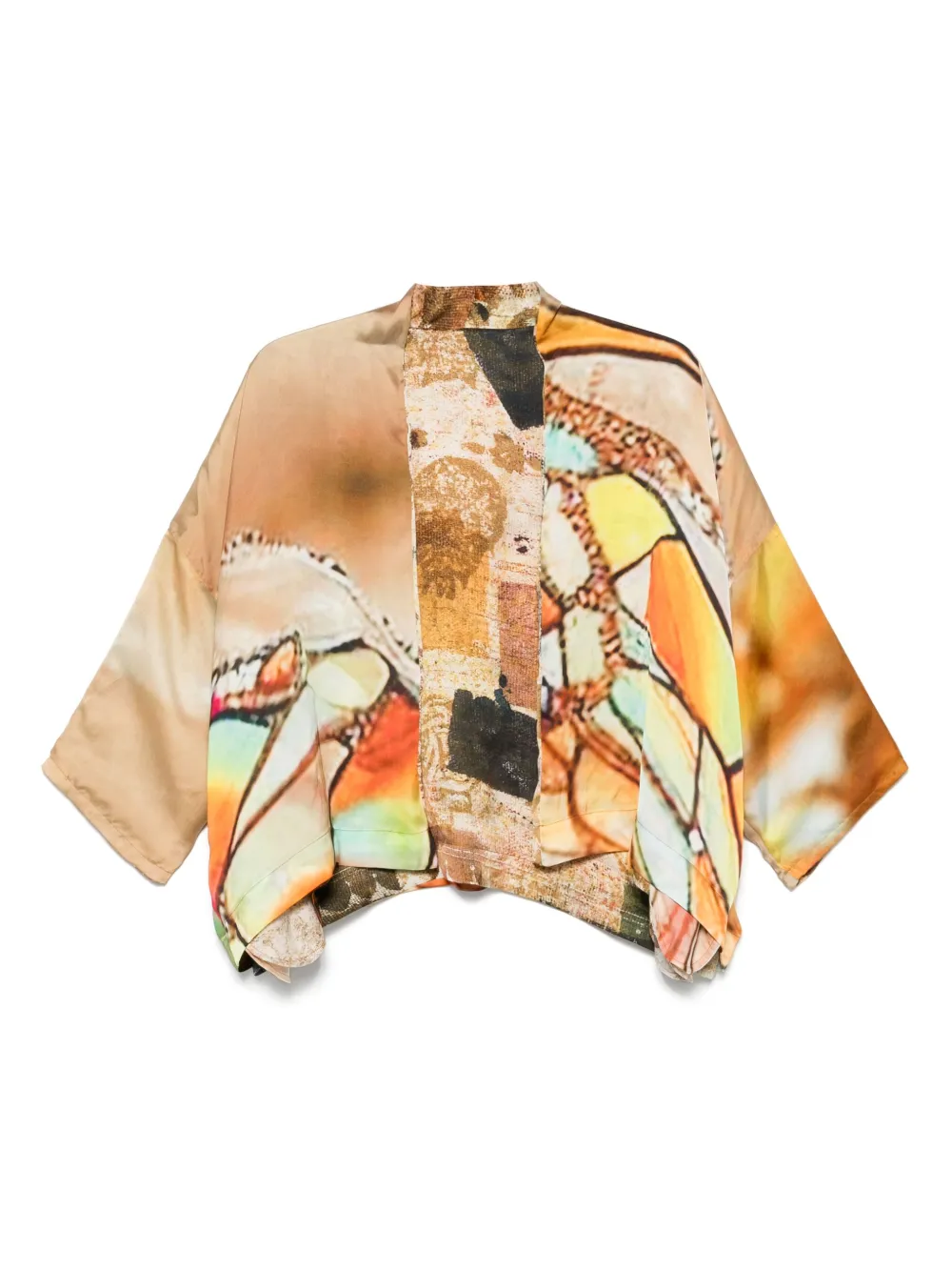 YAVI abstract-print jacket | Orange | Image 1