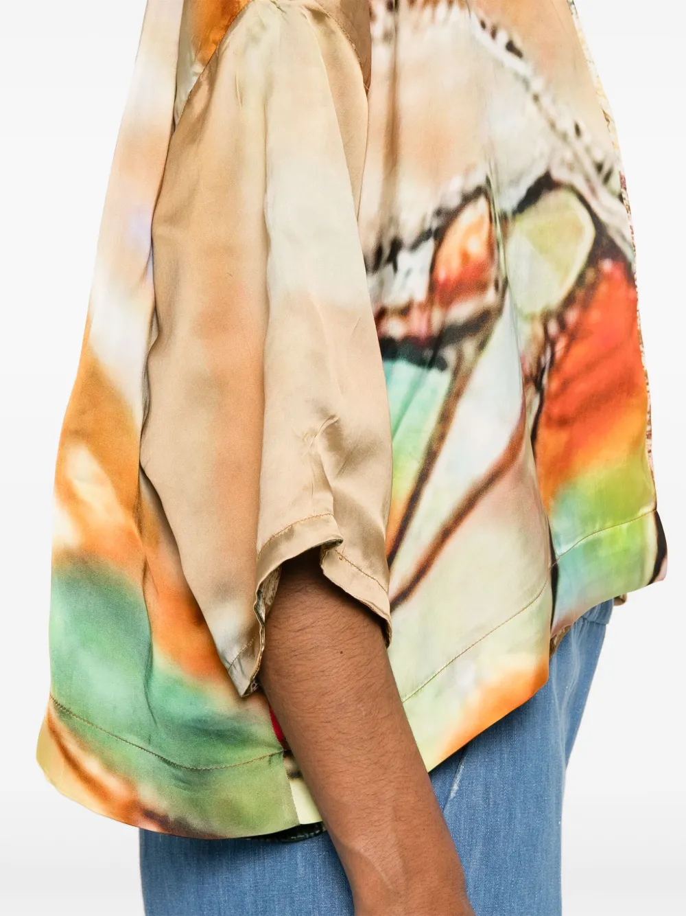 YAVI Jack met abstracte print Oranje