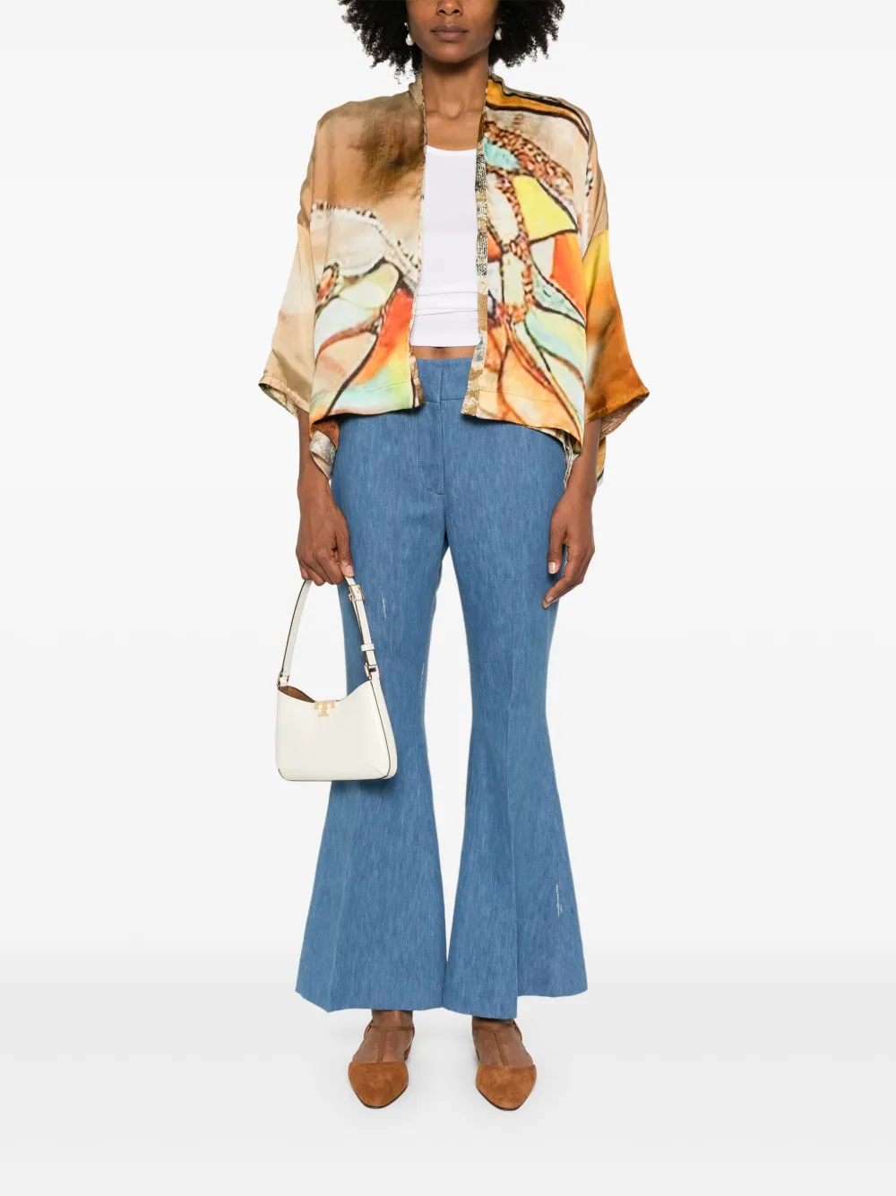 YAVI abstract-print jacket | Capes | Image 2