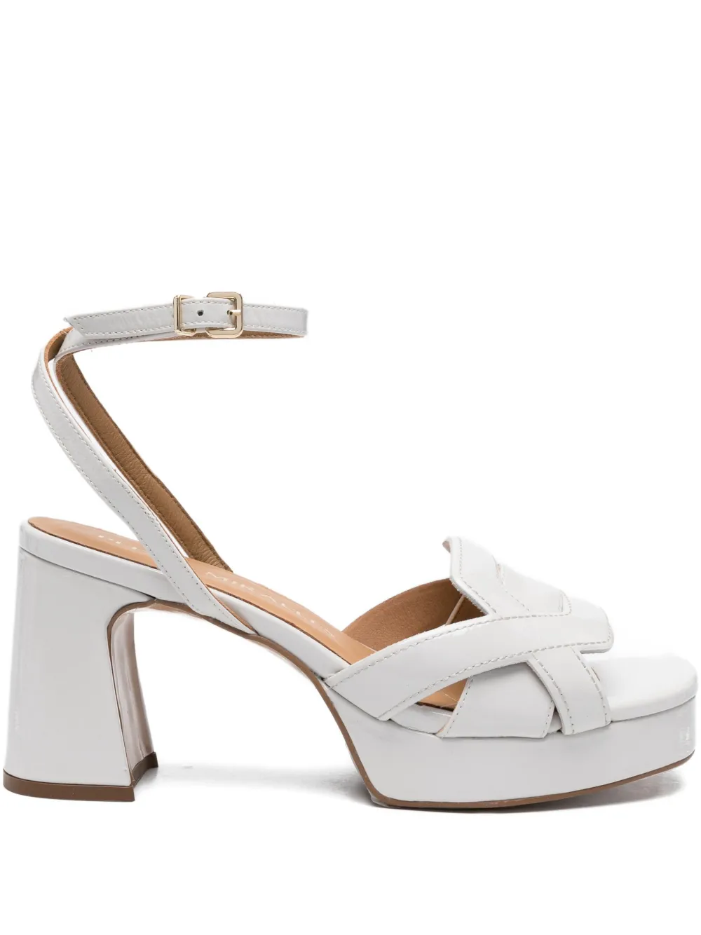 Pedro Miralles 90mm platform ankle-strap sandals - ニュートラル Pedro Miralles 90mm platform ankle-strap sandals - ニュートラル