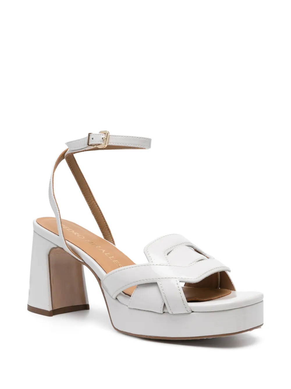Pedro Miralles 90mm platform ankle-strap sandals Neutrals
