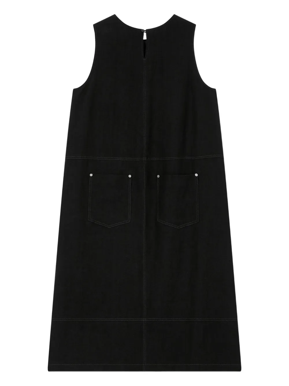 STUDIO TOMBOY sleeveless utility midi dress Zwart