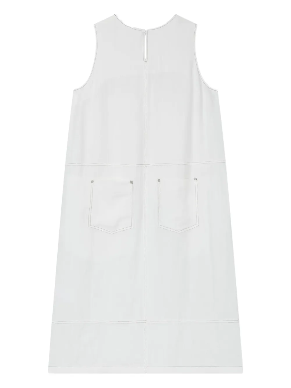 STUDIO TOMBOY two-pocket sleeveless midi dress Wit