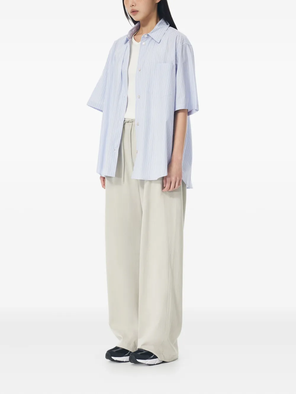 STUDIO TOMBOY short-sleeve striped shirt - Blauw