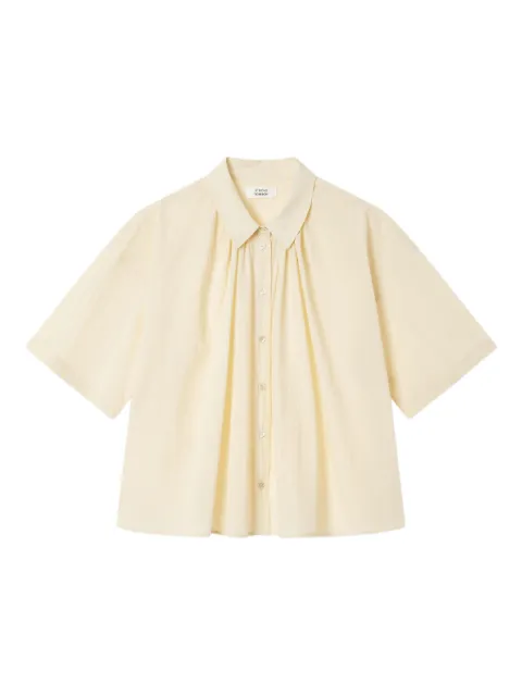 STUDIO TOMBOY pleated short-sleeve shirt