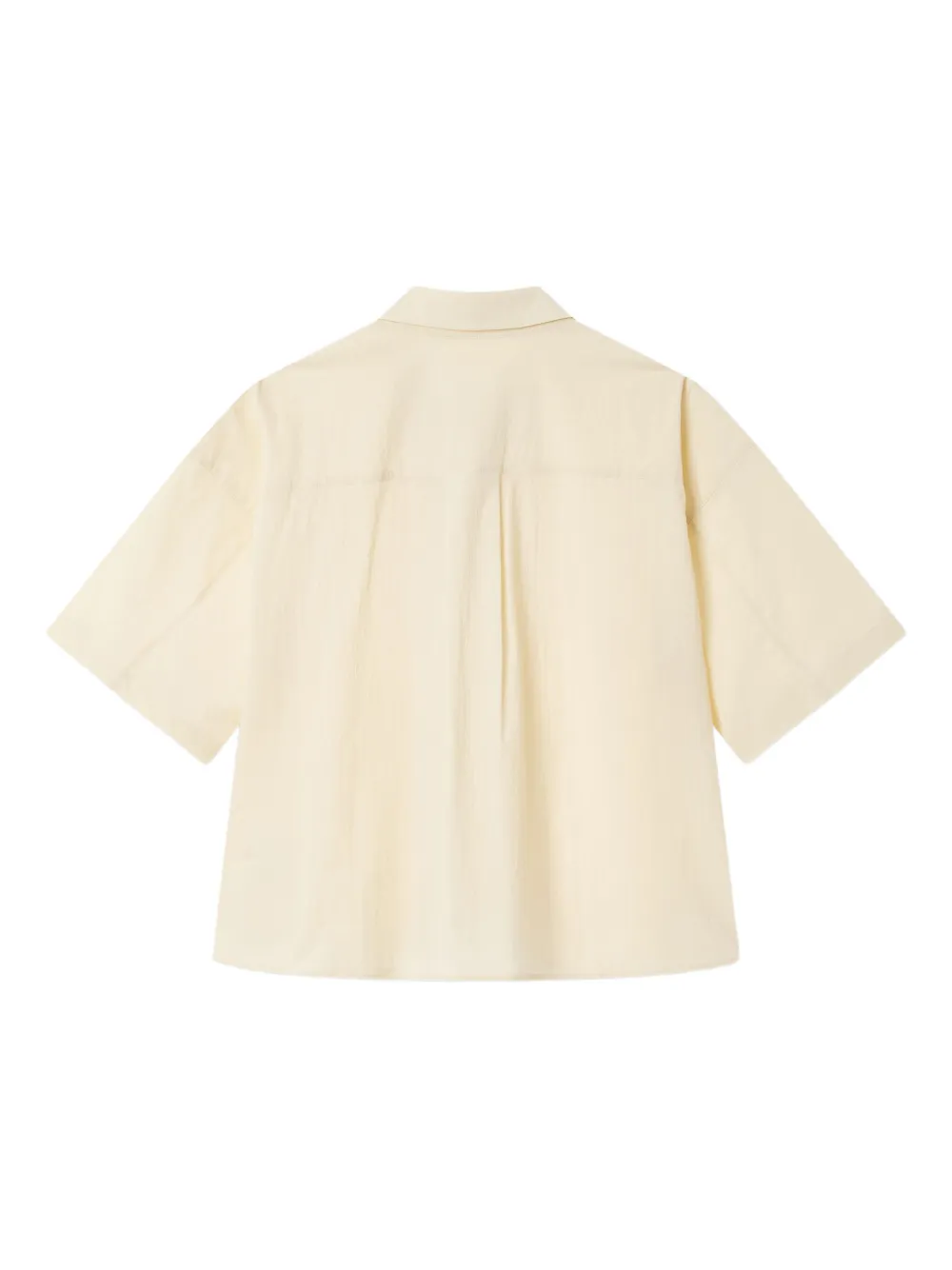 STUDIO TOMBOY pleated short-sleeve shirt - Beige