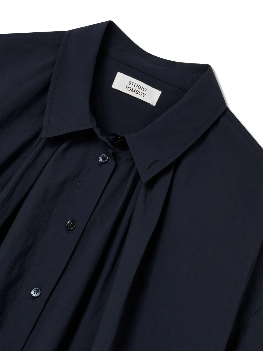 STUDIO TOMBOY Gesmockte blouse met korte mouwen Blauw