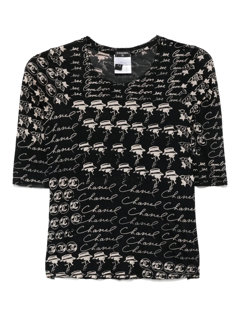 Pre-owned Chanel 2006 Graphic-print Top
